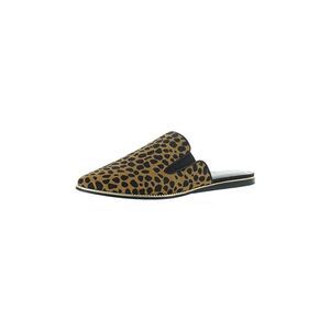 BCBGENERATION Womens Brown Cheetah Chain Trim Lanni Wedge Slip On Mules 7 M